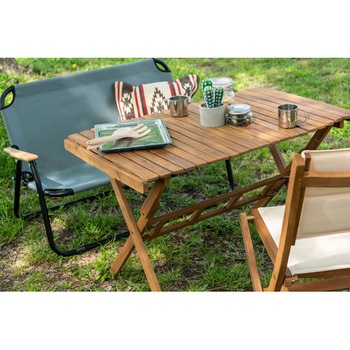 ロールトップハイテーブル L 収納袋付 ホームテイスト