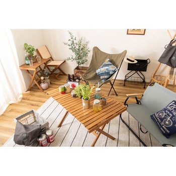 ロールトップハイテーブル L 収納袋付 ホームテイスト