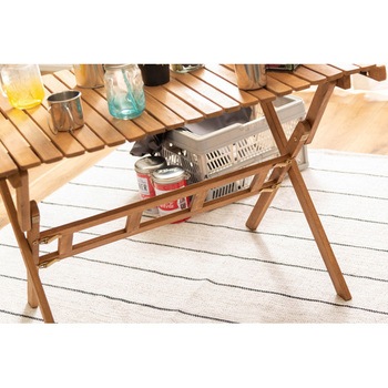 ロールトップハイテーブル L 収納袋付 ホームテイスト