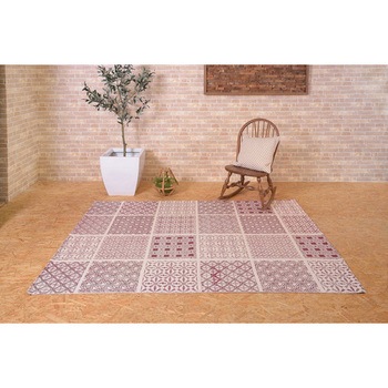 パッチワーク ラグ マット スベリ止め加工 約W130×D190 ホームテイスト