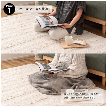 シャギーマット 玄関マット 約W130×D190 - ホームテイスト