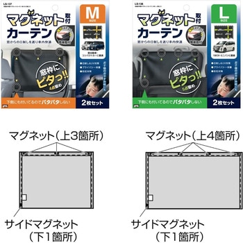 快適お手軽マグネットカーテン 2枚入 ブラック 槌屋ヤック
