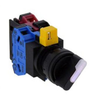 Φ22 HWシリーズ 照光セレクタスイッチ(LED) 45°3ノッチ (乳白) IDEC(和泉電気)