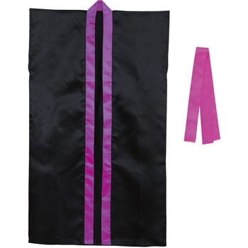 サテンロングハッピ(ハチマキ付) 襟紫 - アーテック[学校教材・教育玩具]