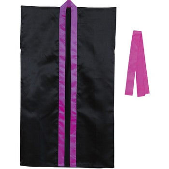 ソフトサテンロングハッピ(ハチマキ付) 襟紫 アーテック[学校教材・教育玩具]