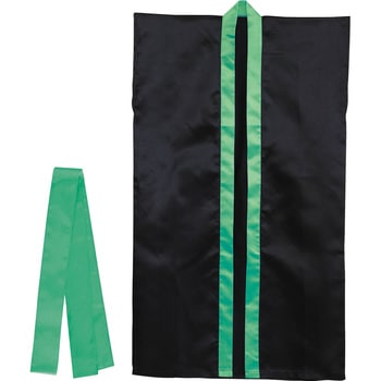 ソフトサテンロングハッピ(ハチマキ付) 襟緑 アーテック[学校教材・教育玩具]