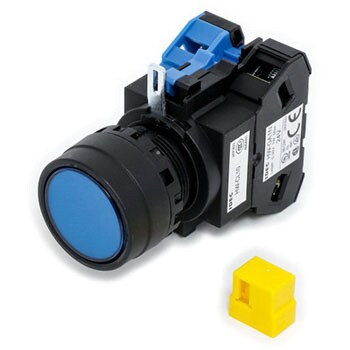 HWシリーズ 照光押ボタンスイッチΦ22 (丸平形 LED)(モメンタリ形) IDEC(和泉電気)