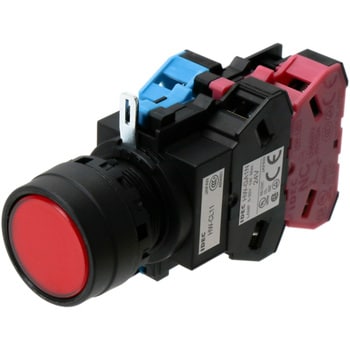 HWシリーズ 照光押ボタンスイッチΦ22 (丸平形 LED)(モメンタリ形) IDEC(和泉電気)