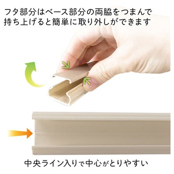 テープ付ABSモール 1号 60cm 2本入 オーム電機