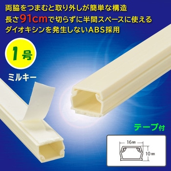 テープ付ABSモール 1号 91cm オーム電機
