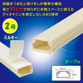 テープ付ABSモール 2号 91cm オーム電機