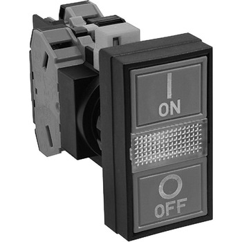 HWシリーズ 2点押ボタンスイッチ(表示灯付 LED) Φ22 モメンタリ(平形-平形) IDEC(和泉電気)