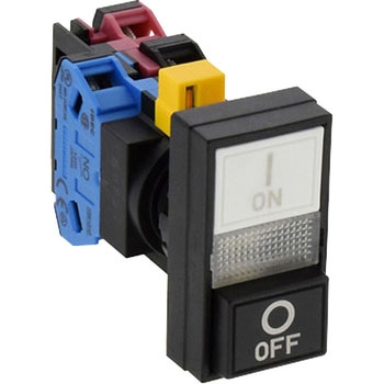 HWシリーズ 2点押ボタンスイッチ(表示灯付 LED) Φ22 インタロック(平形-平形) IDEC(和泉電気)