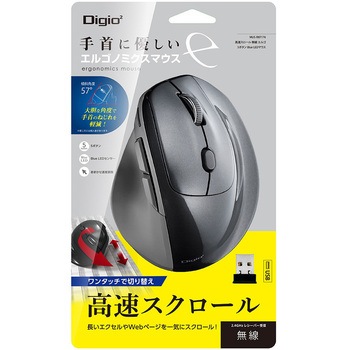 高速スク無線エルゴ5ボタンBlueLEDマウス ナカバヤシ