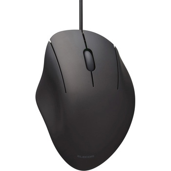 有線 USB マウス 静音 3ボタン エルゴノミクス 抗菌 Mサイズ SHELLPHA エレコム