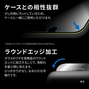 iPhone SE (第3世代)/SE (第2世代)/8/7/6s/6 ガラスフィルム「GLASS PREMIUM FILM」 ブルーライトカット MSソリューションズ