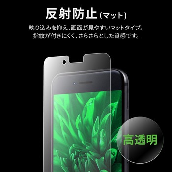 iPhone SE (第3世代)/SE (第2世代)/8/7/6s/6 ガラスフィルム「GLASS PREMIUM FILM」 マット・反射防止 - MSソリューションズ