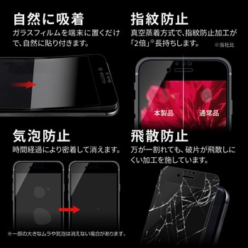 iPhone SE (第3世代)/SE (第2世代)/8/7/6s/6 ガラスフィルム「GLASS PREMIUM FILM」 全画面保護 3D 360度 覗き見防止 - MSソリューションズ