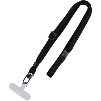 iPhone/スマートフォン対応 ネックストラップ 「SHOULTY MULTI STRAP」 平紐タイプ ブラック - MSソリューションズ