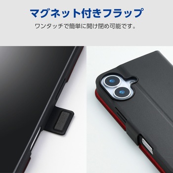 Galaxy A36 5G (SC-54F) ケース レザー 手帳型 マグネット フラップ 衝撃吸収 超軽量 薄型 スタンド機能付 エレコム