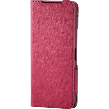 BASIO active3 ケース レザー 手帳型 マグネット 衝撃吸収 超軽量 薄型 スタンド機能付 花柄 エレコム