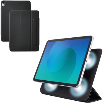 iPad Air ケース 11インチ (M3/M2)/10.9インチ 第5世代 第4世代 マグネット着脱フラップ 2アングル 超薄型 エレコム