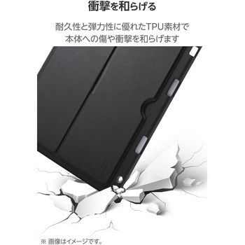 iPad ケース 11インチ ( A16 )/10.9インチ 第10世代 ソフト カバー Apple Pencil収納 スタンド機能付き エレコム
