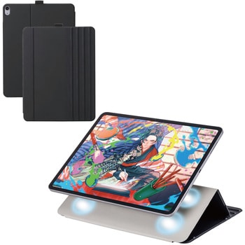 iPad Air ケース 13インチ (M3/M2) マグネット着脱フラップ カバー 8段階スタンド オートスリープ機能 エレコム