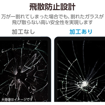 11インチ iPad Air (M3/M2) ガラスフィルム Dragontrail(R)X 高透明 貼り付けツール付 表面硬度10H エレコム