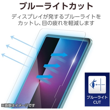 iPad A16 11インチ/第10世代 10.9インチ ガラスフィルム 高透明 ブルーライトカット 簡単貼り付けツール付 エレコム