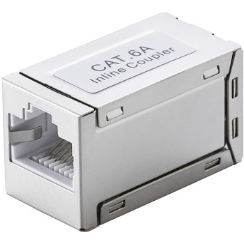LANケーブル 延長コネクタ Cat6A 10Gbps対応 RJ45 STP 中継コネクタ ギガビット対応 コンパクト エレコム