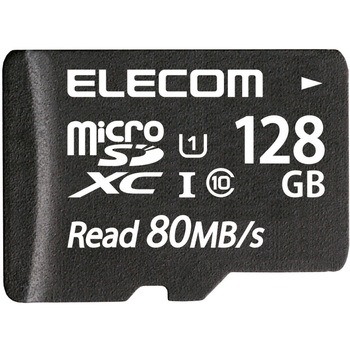 マイクロSDカード microSDHC Class10 UHS-I U1 80MB/s 防水 IPX7 エレコム