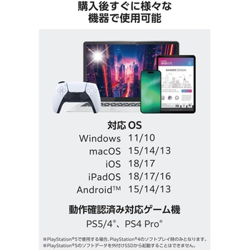 SSD 外付け USB3.2 Gen2 読込最大1000MB/秒 ポータブルSSD USB Type-C ノック式 高速 耐衝撃 エレコム