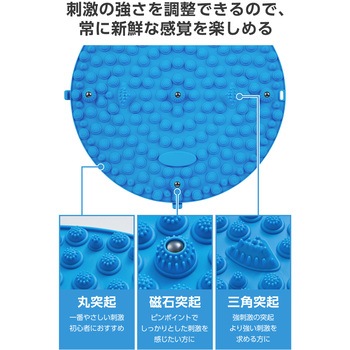 足ツボマット 指圧ボード 円形34cm 家庭用 足裏ケア 洗える 指圧マット 滑り止め加工 ECLEAR - エレコム