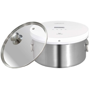 真空保存容器 TAMOKAN 5L シルバー 取手&鍋蓋 - ランテル・メディエール