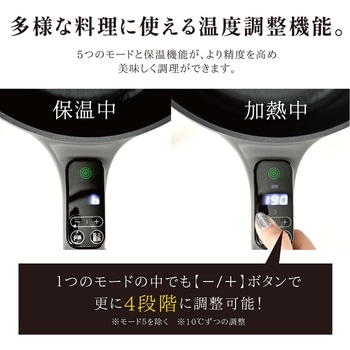 多機能片手電気鍋 4L 蒸し器付き ダークグレー ランテル・メディエール