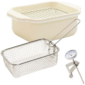 ホーロー天ぷら鍋 揚げざる付 ランテル・メディエール