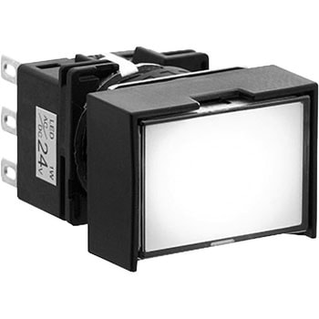 Φ16 LBシリーズ 照光押しボタンスイッチ  (長角形3方向バリヤ付) IDEC(和泉電気)
