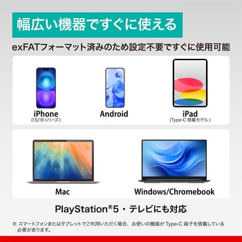 USB3.2(Gen2)Type-C/Aコネクター両対応中低速帯スティック1.0TBブラック - BUFFALO(バッファロー)