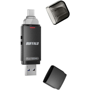 USB3.2(Gen2)Type-C/Aコネクター両対応高速帯スティック500GBブラック BUFFALO(バッファロー)