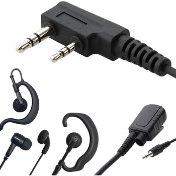選べる トランシーバー用 イヤホンマイク ケンウッド KENWOOD (UBZ-LS20、UTB-10等に対応) 特定小電力トランシーバー 2ピンL字 分離型 イヤホン マイク トランシーバー 無線機 インカム 用 - ウェッジ