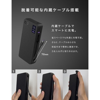 SMARTCOBY Pro CABLE 100W2C1A 20000mAh ブラック - CIO
