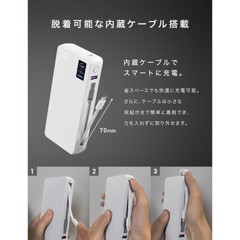 SMARTCOBY Pro CABLE 100W2C1A 20000mAh ホワイト CIO