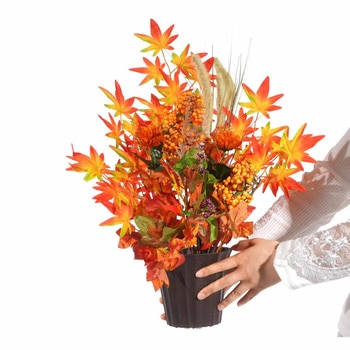 秋のディスプレイ・装飾用品 紅葉ミックスアレンジ 高さ57cm(造花) ストア・エキスプレス