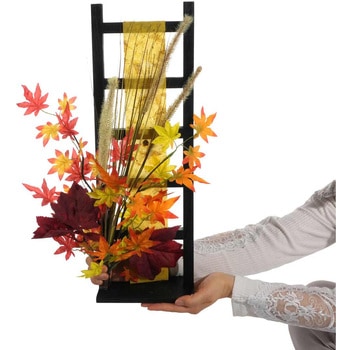 秋のディスプレイ・装飾用品 紅葉はしごスタンド 高さ51cm(造花) ストア・エキスプレス