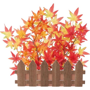 秋のディスプレイ・装飾用品 鮮やか紅葉垣根アレンジ(造花) ストア・エキスプレス