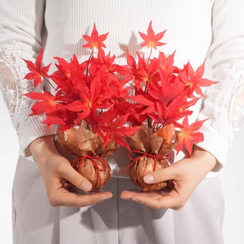 秋のディスプレイ・装飾用品 紅葉ラップ(造花)2個 ストア・エキスプレス