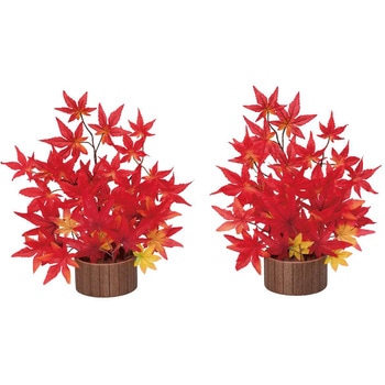 秋のディスプレイ・装飾用品 鮮やか紅葉スタンドアレンジ(造花)2個 ストア・エキスプレス