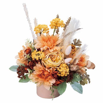秋のディスプレイ・装飾用品 ペールオータムアレンジ 幅30cm(造花) - ストア・エキスプレス