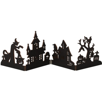 秋のディスプレイ・装飾用品 ハロウィンウッドスタンドブラック ストア・エキスプレス
